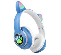 Auriculares Inalámbricos Bluetooth para Niños con Orejas de Gato Luminosas RGB