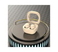 Auriculares inalámbricos Bluetooth SK19 TWS intraaurales invisibles para dormir con micrófono (caqui)