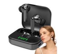 Auriculares inalámbricos - Cancelación de ruido V5.3 de reproducción 6 horas Alcance 10 m Carga 1 hora en el oído con micrófono | Auricular inalámbrico para optimización del sonido para viajes,