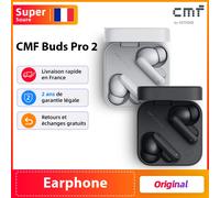Auriculares inalámbricos CMF by Nothing Buds Pro 2 con sonido HiFi, cancelación de ruido híbrida activa de 50dB, 6 micrófonos HD y efecto de audio espacial. Negro
