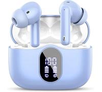 Auriculares Inalámbricos con APP personalización, Bluetooth 5.4 con HD Micrófono HiFi Estéreo Pantalla LED, Reducción de Ruido, 14.2 mm Controlador dinámico, IP7 Impermeable 40H Cascos Inalambricos