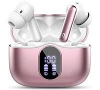 Auriculares Inalámbricos con APP personalización, Bluetooth 5.4 con HD Micrófono HiFi Estéreo Pantalla LED, Reducción de Ruido, 14.2 mm Controlador dinámico, IP7 Impermeable 40H Cascos Inalambricos