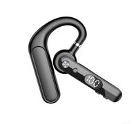 Auriculares inalámbricos con cancelación de ruido de una sola oreja, 30 horas de tiempo de conversación, manos libres, para negocios, conducción, oficina, oreja abierta, ajuste seguro, color negro
