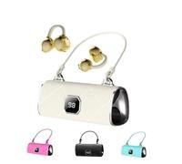 Auriculares inalámbricos con Clip de Moda, Auriculares con Clip-encadenados de Estilo Bolsillo para Mujeres, Auriculares Bluetooth Abiertos con Pantalla LED, IPX5 Impermeable (TypeA)