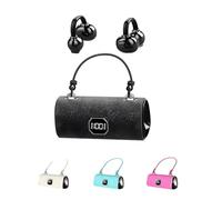 Auriculares inalámbricos con Clip de Moda, Auriculares con Clip-encadenados de Estilo Bolsillo para Mujeres, Auriculares Bluetooth Abiertos con Pantalla LED, IPX5 Impermeable (TypeB)