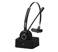 Auriculares InaláMbricos con MicróFono Base de Carga para Auriculares de Llamada Manos Libres para Centro de Llamadas Oficina Conductor de