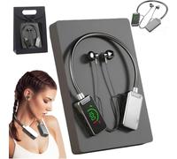 Auriculares inalámbricos con tarjeta de sonido en vivo, tarjeta de sonido inalámbrica, transmisión en vivo y edición de audio, auriculares inalámbricos impermeables con banda para el cuello Bluetooth