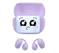 Auriculares Inalámbricos con Traducción en Tiempo Real y Pantalla Táctil LED, 6.0, Cancelación de, Estuche 400mAh para Viajes Internacionales y Negocios, Color Negro(Purple translation)