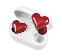 Auriculares Inalámbricos Corazón - Cancelación Ruido 5.3, Impermeable IPX | Sonido Estéreo HiFi, Control Táctil LED | Cascos In-Ear Monos, Mujeres Chicas San Valentín Correr Entrenamiento