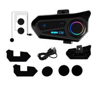 Auriculares inalámbricos de Medio Casco - Auriculares para Casco de Motocicleta, IPX6 Impermeables, Equipo de Ciclismo al Aire Libre, Carga Tipo C con Diente Azul 5.3, Kit Manos Libres |