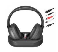 Auriculares inalámbricos de TV para personas mayores con base de carga y transmisor, RF de 2,4 GHz y Bluetooth 5.3