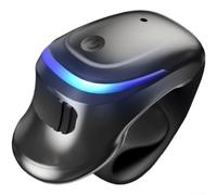 Auriculares inalámbricos de una sola oreja, micrófono de reducción de ruido 5.4 para camioneros, correr, entrenamiento, ajuste seguro, gancho para la oreja (negro)