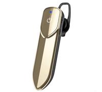 Auriculares inalámbricos de una sola oreja, tiempo de conversación de 48 horas, cancelación de ruido (dorado)