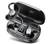 Auriculares Inalámbricos Deportivos, 2025 Nueva Auriculares Bluetooth 5.3 con 4 HD Micrófono, 128H de Reproducción con Cancelacion Ruido ENC, Cascos con Doble Pantalla LED, IP7 para Hacer Deporte