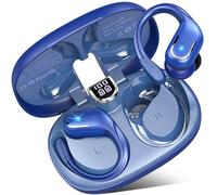 Auriculares Inalambricos Deportivos, 75H Cascos Inalámbricos Bluetooth HiFi Estéreo, Auriculares Bluetooth 5.3 con HD Cancelación Ruido ENC Mic, Audifonos Inalambricos IP7 Impermeable, Tipo-C, Azul
