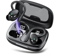Auriculares Inalambricos Deportivos, Auriculares Bluetooth 5.3 con 4 HD Mic, 72H Cascos Inalambricos Bluetooth con Cancelacion Ruido ENC, Auriculares Inalambricos IPX7 Impermeable, USB-C, Pantalla LED