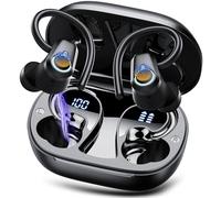 Auriculares Inalambricos Deportivos, Auriculares Bluetooth 5.3 HiFi Estéreo con HD Mic, Pantalla LED, 50H Cascos Inalambricos Bluetooth con Cancelacion Ruido ENC, IP7 Impermeable Cascos para Running