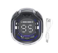 Auriculares inalámbricos deportivos - Transparente a prueba de sudor, auriculares con cancelación de ruido, control táctil | Pantalla LED Digital, Clear High Fidelity Sound Para Entrenamiento Gimnasio