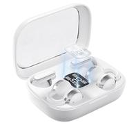Auriculares inalámbricos duales BT con pantalla LED, cancelación de ruido, DT5.0, semiintraurales y clip para correr, fitness, accesorios de aprendizaje