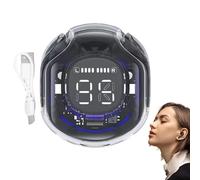 Auriculares Inalámbricos En La Oreja - Auriculares De Gimnasio Transparentes, Auriculares Inalámbricos Frescos | Sonido Estéreo De Pantalla Digital 5.4 Led, Auriculares Inalámbricos Resistentes Al