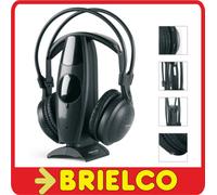 AURICULARES INALAMBRICOS ESTEREO HIFI POR UHF 3 CANALES DISTANCIA 100M MAX BD172