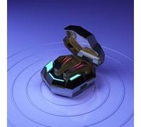Auriculares inalámbricos Gnobogi, auriculares Bluetooth 5.2 totalmente inalámbricos con carga inalámbrica, resistentes al sudor, con graves