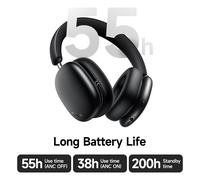Auriculares Inalámbricos HOCO W63 con Cancelación de Ruido ANC, Alta Fidelidad, Altavoz de 42 mm, Bluetooth 5.4, Auriculares Deportivos, Compatibles con la Aplicación, Modo EQ W63 Silvery