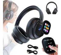 Auriculares inalámbricos HY-X1 Pro con traducción Mediante IA, Pantalla táctil LCD móvil, conversación en Tiempo Real en 115 Idiomas, reducción de Ruido supraaural for Viajes