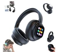 Auriculares inalámbricos HY-X1 Pro con traducción por IA, Pantalla táctil LCD móvil, traductor de 115 Idiomas y Acentos en Tiempo Real, Linterna, Alarma y grabadora de Voz.