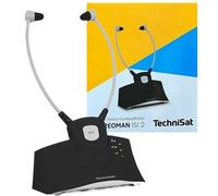 TechniSat STEREOMAN ISI 2 (versión 2) - Auriculares inalámbricos estéreo inalámbricos para televisores y Sistemas de música con Base de Carga, Color Negro