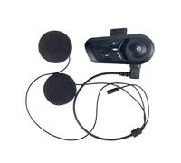 Auriculares inalámbricos para casco, micrófono suave, intercomunicador IPX67, altavoces de doble unidad - Negro