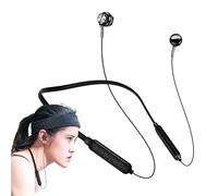 Auriculares inalámbricos para el cuello,Auriculares deportivos para gargantilla | Auriculares de gargantilla Auriculares inalámbricos en la oreja 5.0 - Auriculares deportivos, manos libres, larga