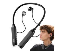 Auriculares inalámbricos para el cuello, diseño de cuello, auriculares resistentes al sudor, audio estéreo portátil | Auriculares para correr, senderismo, gimnasia, entrenamiento