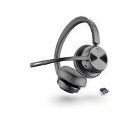 Auriculares inalámbricos Poly Voyager 4320 UC - Audífonos estéreo con micrófono de brazo con cancelación de ruido - Conexión Bluetooth a PC/teléfono móvil - Funciona: Teams (certificado), Zoom y más