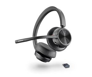 Auriculares inalámbricos Poly Voyager 4320 UC - Audífonos estéreo con micrófono de brazo con cancelación de ruido - Conexión Bluetooth a PC/Mac/teléfono móvil - Funciona con Teams, Zoom y más