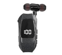 Auriculares inalámbricos retráctiles de negocios Lavalier Auriculares LED Pantalla Digital Adecuado para Entrenamiento Deportivo Conducción Trabajo,B
