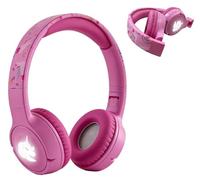 Auriculares inalámbricos seguros para niños, plegables, sin enredos, conector de 3.5 mm, límite de volumen 85/94 dB, sobre la oreja con micrófono para la escuela, niños, adolescentes, niños, niñas