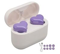 Auriculares inalámbricos, Sonido estéreo de Alta fidelidad, Auriculares Bluetooth en Forma de corazón, Auriculares a Prueba de Agua con Estuche de Carga para niñas y Amigas (Púrpura)