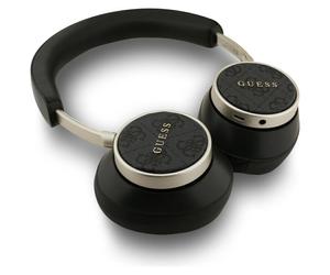Auriculares inalámbricos supraurales Guess 4G con logotipo clásico y Bluetooth, color negro - GUBHC15P4MRSCK