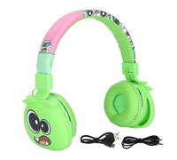 Auriculares infantiles con limitador de volumen para la escuela, plegables, inalámbricos Bluetooth con micrófono, diseño de dinosaurio,