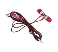 Auriculares internos universales con micrófono jack para teléfono móvil, estéreo, para disfrutar de la música (rojo, talla única)