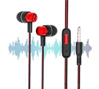 Auriculares Intrauditivos Con Cable - Auriculares Con Cable Con Micrófono, Sonido Estéreo De Alta Fidelidad | Auriculares Con Cable Portátil Para Llamadas, Auriculares De Teléfono Con Cable De Alta