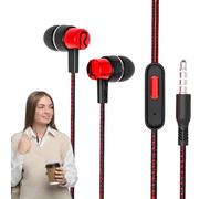 Auriculares intrauditivos con cable, auriculares portátiles con cable, micrófono que aísla el ruido, sonido estéreo dinámico | y auriculares ligeros con cable con audio claro, graves profundos para
