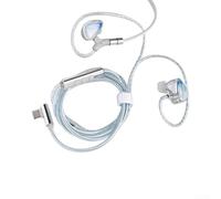 Auriculares intrauditivos con cable para juegos que ofrecen un sonido envolvente virtual 7.1 para mejorar la conciencia ambiental en mundo abierto y juegos (azul claro)