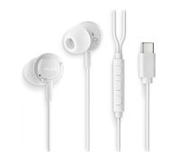 Auriculares intrauditivos ngs cross step/ con micrófono/ usb tipo-c/ blancos