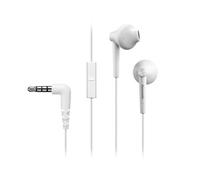 Auriculares intrauditivos panasonic rp-tcm55/ con micrófono/ jack 3.5/ blancos