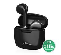 Auriculares intrauditivos R-PHONES TWS - Mini Bluetooth 5.3 con tecnología TWS, cargador/batería externa incluidos, color negro.