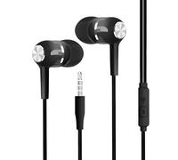 Auriculares intraurales con cable, auriculares intraurales con micrófono, jack de 3,5 mm, cancelación de ruido, para viajes, avión, estudio, grabación, entrenamiento, escuela, producción de música