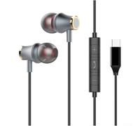 Auriculares intraurales con cable con calidad de sonido de alta fidelidad y micrófono de grado de estudio, compatibles con puertos tipo C Plus de 3.5 mm, diseño ergonómico para un uso prolongado