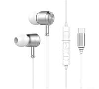 Auriculares intraurales con cable de alta fidelidad, 3.5 mm y tipo C con micrófono para audio claro, micrófono de grado de estudio, sonido de graves profundos, amantes de los juegos y la música (B)